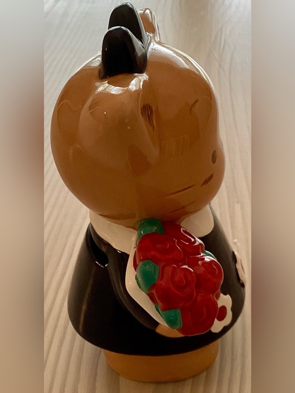 Vintage 1996 Sanrio Winkipinki Pinkiwinki Ceramic Cat Coin Piggy Bank Rare - Picture 2 of 7